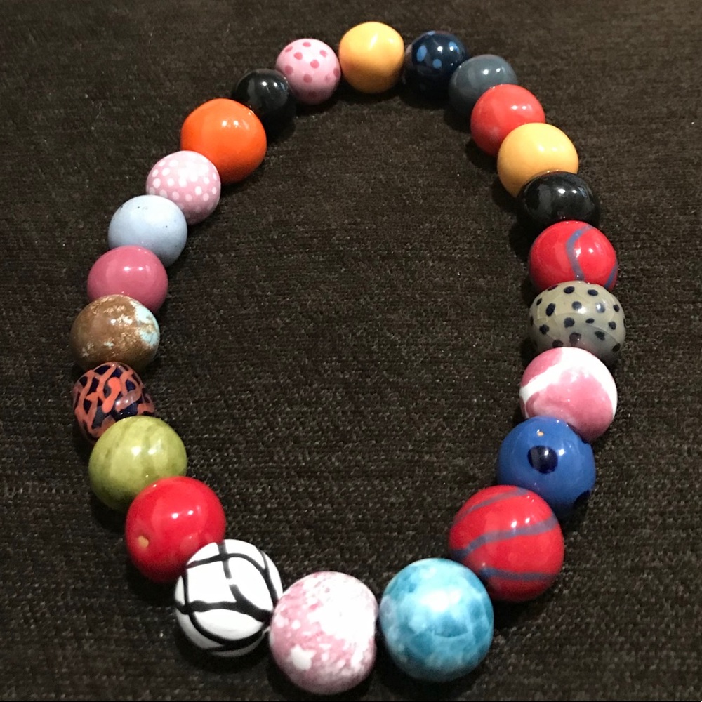 Kazuri Beaded Multicolored Necklace